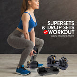 Powertrain  48KG Adjustable Dumbbell Set With Stand - Gold - Extra Image