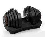 Powertrain2 x 40kg Powertrain Adjustable Dumbbells Home Gym Set - Front View