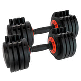 Powertrain GEN2 Pro Adjustable Dumbbell Set - 50kg - Front View