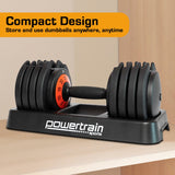 Powertrain GEN2 Pro Adjustable Dumbbell Set - 50kg - Low Angle