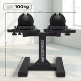 Powertrain GEN2 Pro Adjustable Dumbbell Set - 2 x 25kg (50kg) Home Gym Weights with Stand - 45-Degree Angle