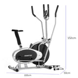 Powertrain 3-in-1 Elliptical Cross Trainer Exercise Bike with Resistance Bands - Extra Image