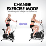 Powertrain 5-in-1 Elliptical Cross Trainer Bike with Dumbbell Sets - Low Angle