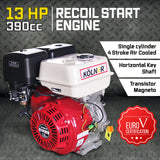 Kolner 13hp 25.4mm Horizontal Key Shaft Q Type Petrol Engine - Recoil Start - Extra Image