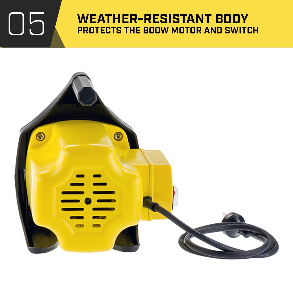 HydroActive 800w Weatherised Water Pump Without Controller- Yellow