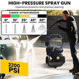 Kolner LT-712 High Pressure Washer 2200PSI 7.5LPM - Low Angle