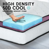 Laura Hill King Mattress Visco Cool Gel Infused Memory Foam Euro Top Pocket Spring 30cm