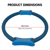 Powertrain Pilates Ring Band Yoga Home Workout Exercise Band Blue - 45-Degree Angle