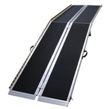 Kartrite Aluminium Wheelchair Ramp With Leg Support - 10ft - Top-Down View