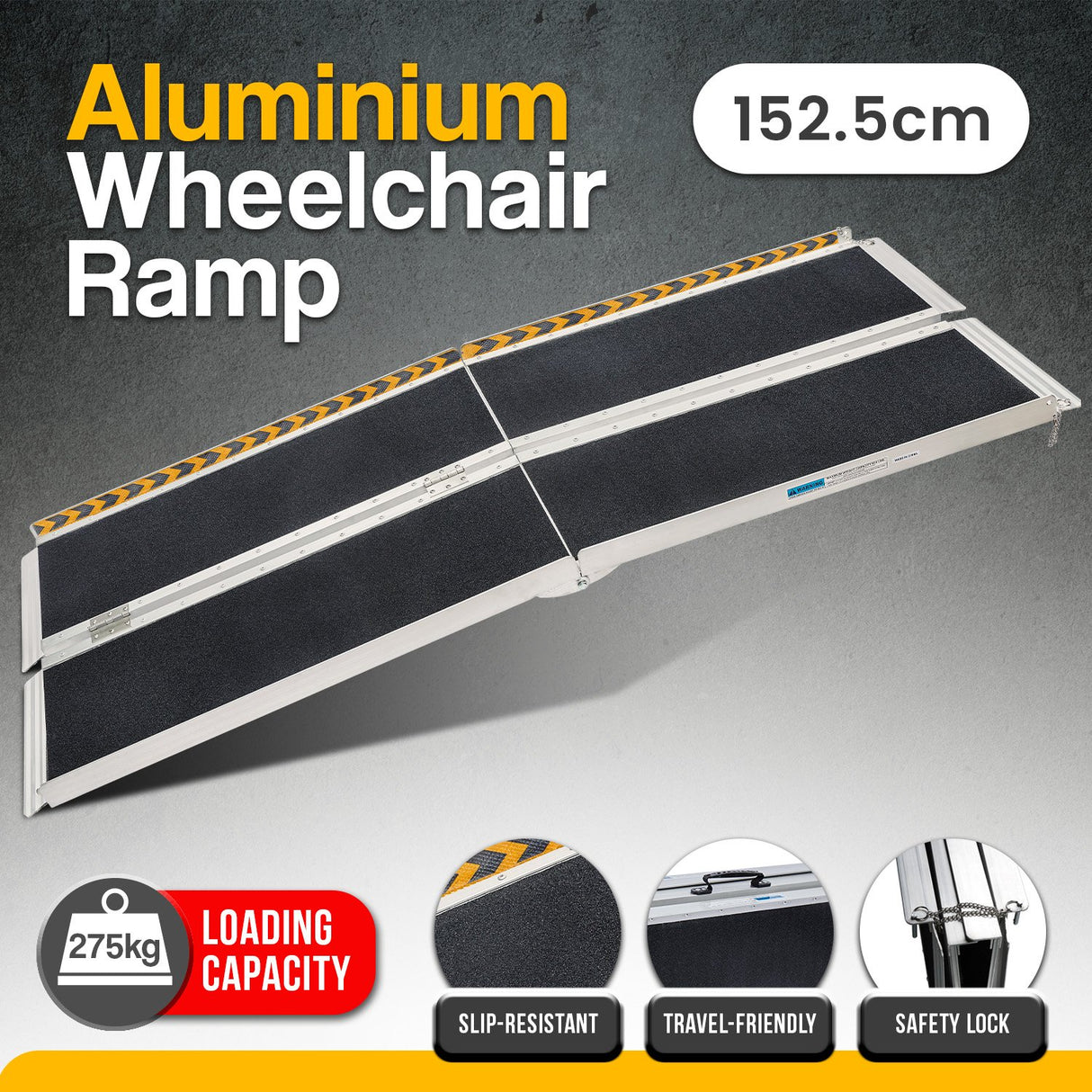 Rigg Aluminium Portable Wheelchair Ramp High-grip R03-5ft