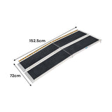 Rigg Aluminium Portable Wheelchair Ramp High-grip R03-5ft - Top-Down View