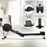 Powertrain Air Rowing Machine Resistance Rower for Home Gym Cardio - Side View