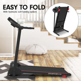 Powertrain K100 Electric Treadmill Foldable Home Gym Cardio - Low Angle