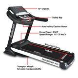 Powertrain MX3 Treadmill Performance Home Gym Cardio Machine - Front View