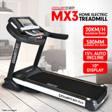 Powertrain MX3 Treadmill Performance Home Gym Cardio Machine - Side View