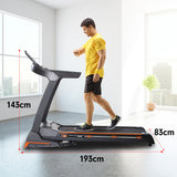 Powertrain V100 Foldable Treadmill Auto Incline Home Gym Cardio - Top-Down View