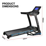 Powertrain V1200 Treadmill with Shock-Absorbing System - Close-Up Angle