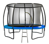 Kahuna 12ft Trampoline Free Ladder Spring Mat Net Safety Pad Cover Round Enclosure Blue