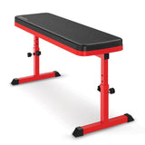 Powertrain Height-Adjustable Exercise Home Gym Flat Weight Bench - Side View