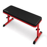 Powertrain Height-Adjustable Exercise Home Gym Flat Weight Bench - Low Angle