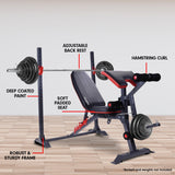 Powertrain Adjustable Weight Bench Home Gym Bench Press - 301 - Side View