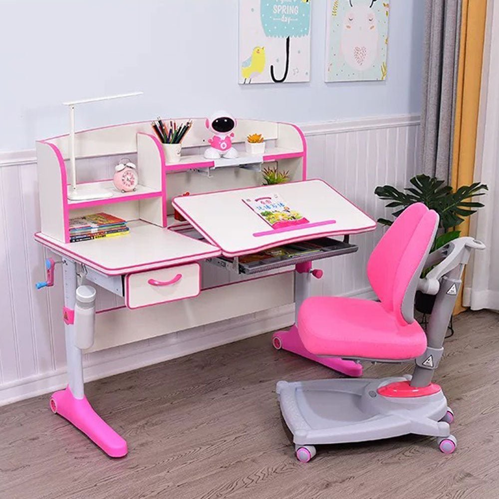 120cm Height Adjustable Children Kids Ergonomic Study Desk Blue AU