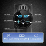 POWERFUL 6 Heads LCD Massage Gun Percussion Vibration Muscle Therapy Deep Tissue Carbon Friber