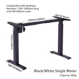 120cm Standing Desk Height Adjustable Sit Grey Stand Motorised Single Motor Frame Birch Top