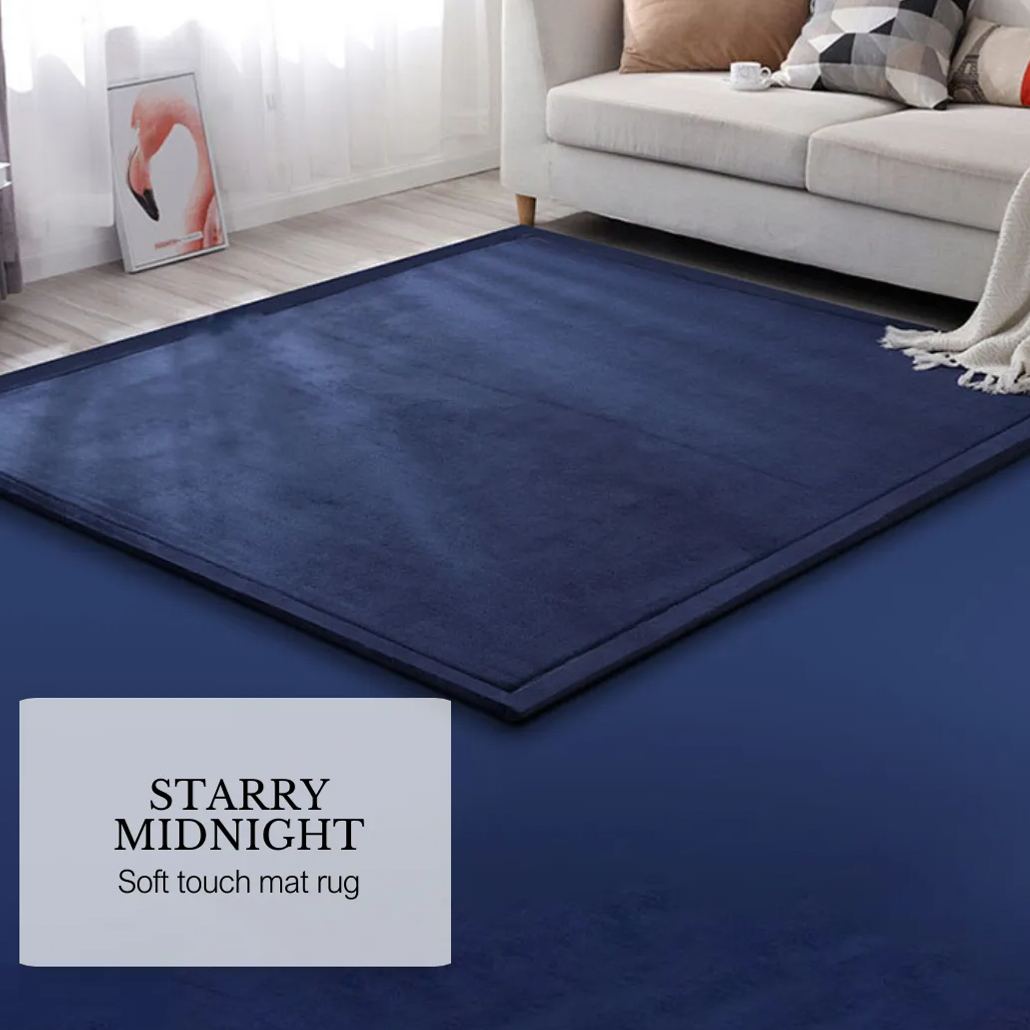 Soft Touch Ultra Plush Memory Foam Tatami Midnight Blue Mat - 150 x 200 CM