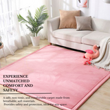 Soft Touch Ultra Plush Memory Foam Tatami Blush Pink Mat - 200 X 300 CM