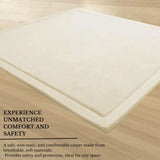 Soft Touch Ultra Plush Memory Foam Tatami Soft Ivory Mat - 200 X 300 CM