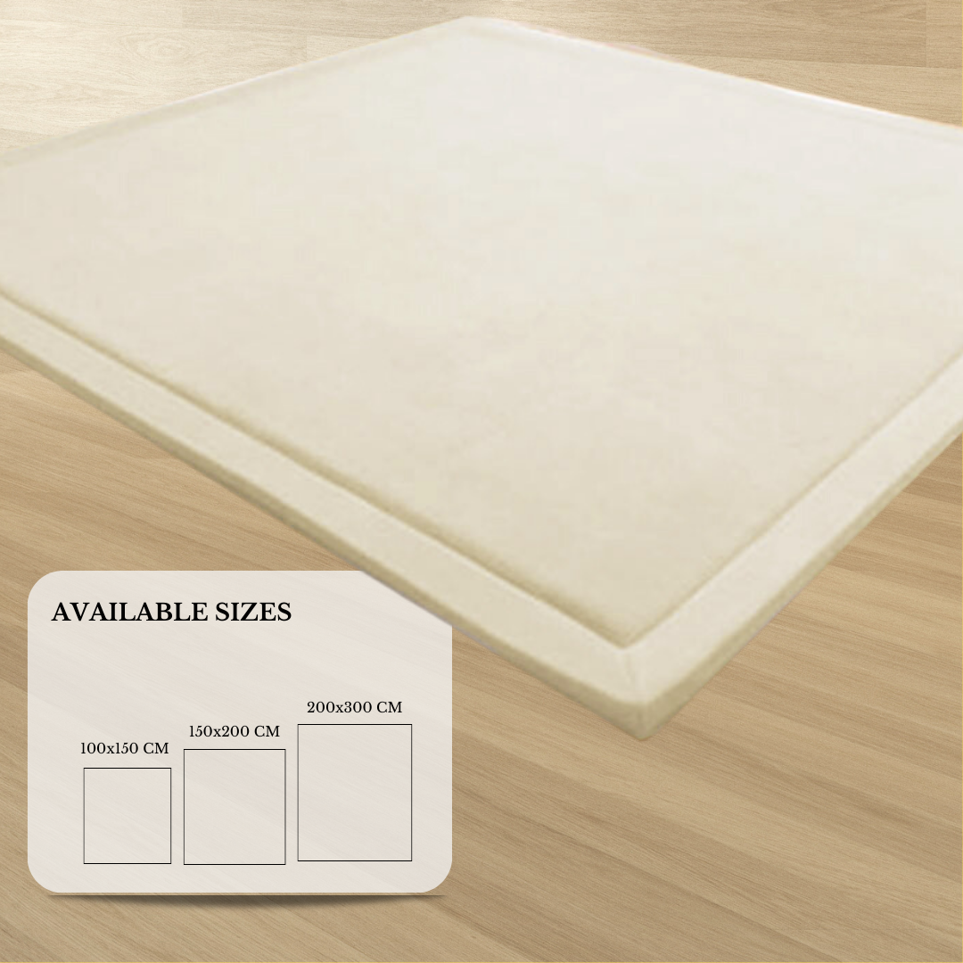 Soft Touch Ultra Plush Memory Foam Tatami Soft Ivory Mat - 150 x 200 CM