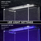 11W Aquarium Blue White LED Light for Tank 50-70cm