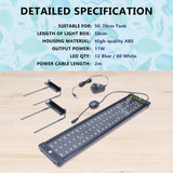 11W Aquarium Blue White LED Light for Tank 50-70cm