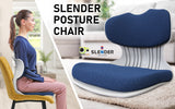 2X Slender Chair Posture Correction Seat Floor Lounge Padded Stackable BLUE