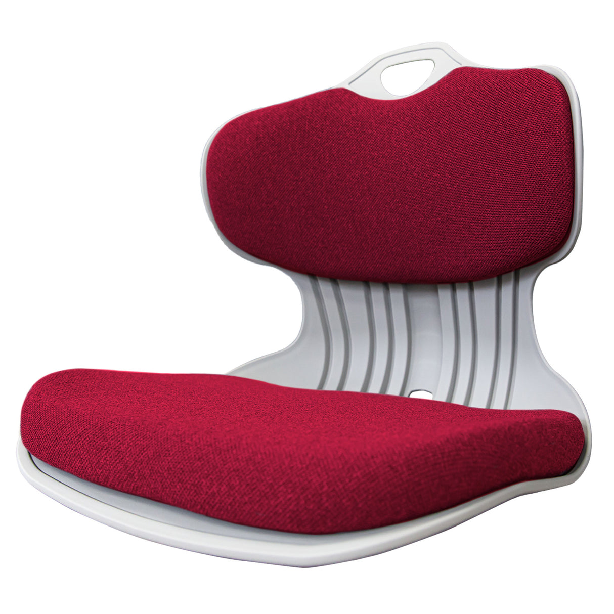 Slender Chair Posture Correction Seat Floor Lounge Padded Stackable RED