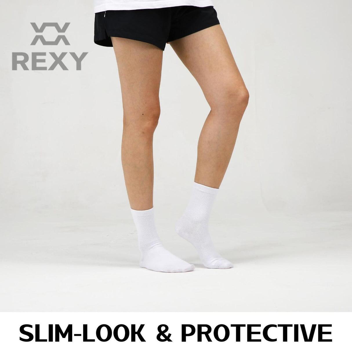 Rexy 15-Pack Large White 3D Seamless Crew Socks - Slim & Breathable