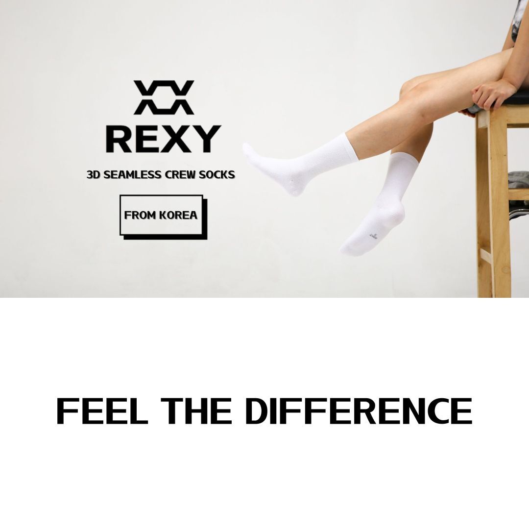 Rexy 15-Pack Medium Slim Fit Breathable 3D Seamless Crew Socks - White