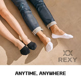 Rexy 15-Pack Multi-Color No-Show Ankle Socks - Small, Non-Slip & Breathable