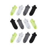 12-Pack Rexy Non-Slip Seamless Sport Socks with Heel Tab - Assorted Colors