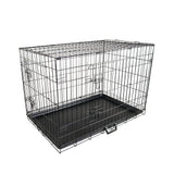 Wire Dog Cage Foldable Crate Kennel 42in with Tray