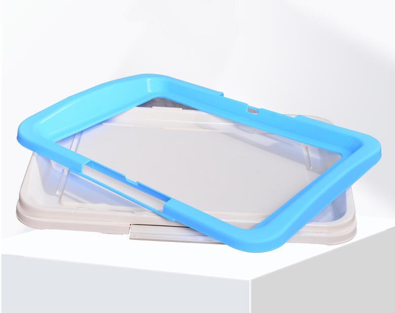 YES4PETS Large Portable Dog Potty Training Tray Pet Puppy Toilet Trays Loo Pad Mat Blue