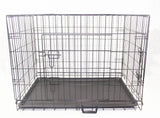 36' Portable Foldable Dog Cat Rabbit Collapsible Crate Pet Cage with Cover Mat Blue