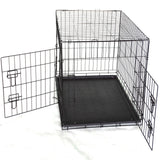 YES4PETS 48' Collapsible Metal Dog Cat Crate Cat Rabbit Puppy Cage With Tray