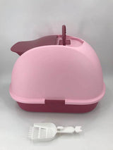 YES4PETS XL Portable Hooded Cat Toilet Litter Box Tray House with Charcoal Filter and Scoop Pink