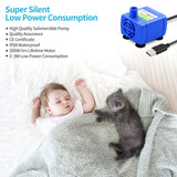 YES4PETS Blue Ceramic Electric Pet Water Fountain Dog Cat Water Feeder Bowl Dispenser - Top-Down View