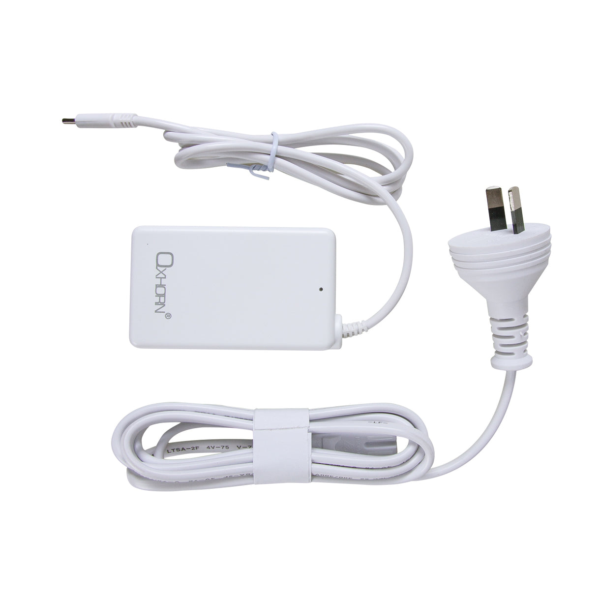 65W GaN Fast Charger - Compact Type C Power Adapter in White