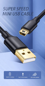 UGREEN 0.25M Mini-USB to USB-A High-Speed Data Transfer Cable