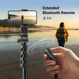 UGREEN 15609 3-in-1 Extendable Selfie Stick Tripod with Bluetooth Remote - 1.7m Height