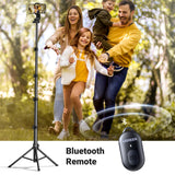 UGREEN 15609 3-in-1 Extendable Selfie Stick Tripod with Bluetooth Remote - 1.7m Height